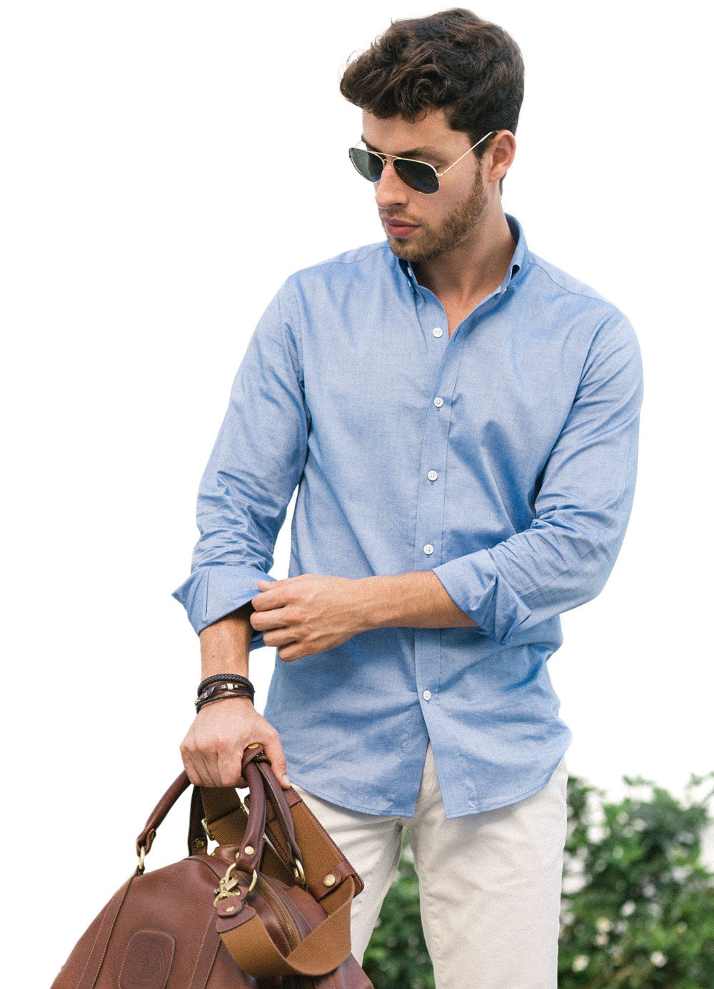 Blue Oxford Casual Shirt