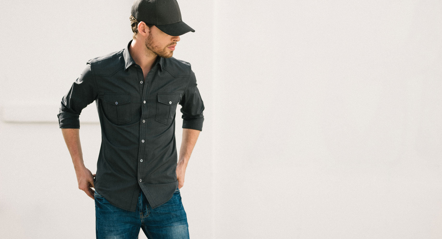 Green Chambray Men's Utility Shirt