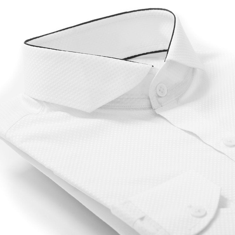 Royal Edge White Shirt Collar Detail