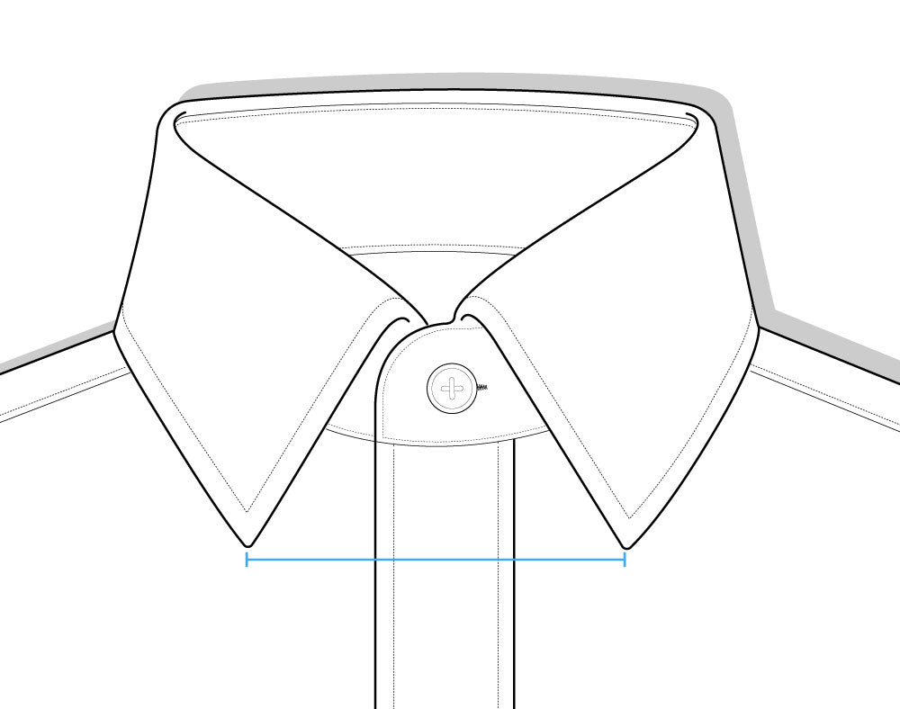 Collar Spread Shirt Diagram
