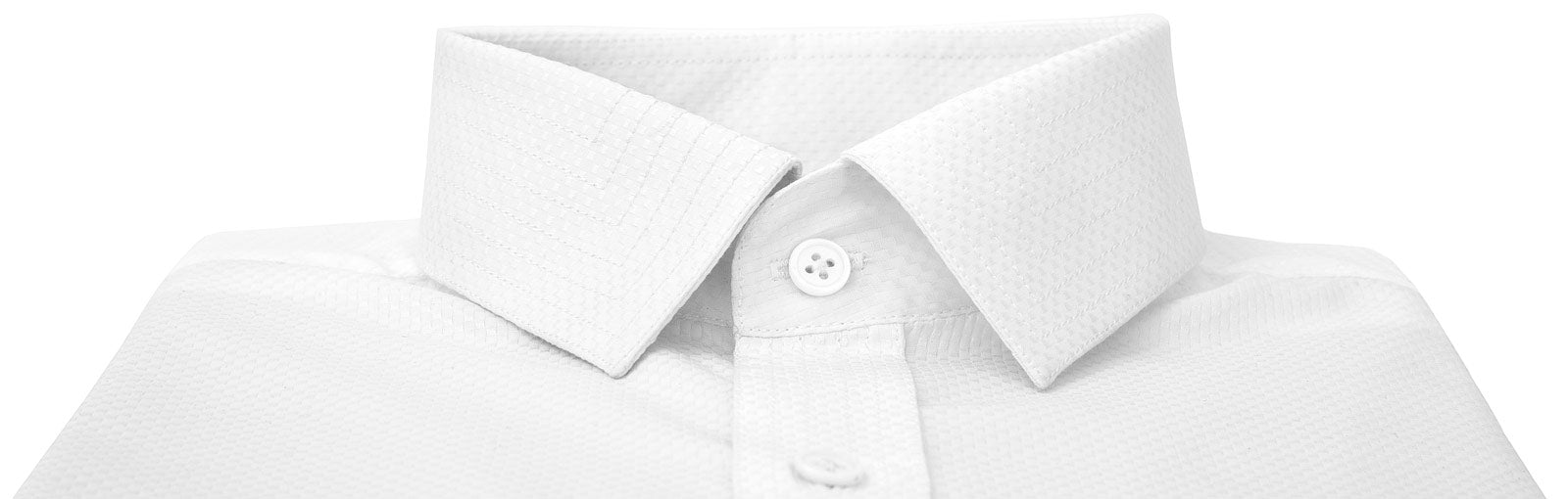 White Apex Dress Shirt Collar Detail