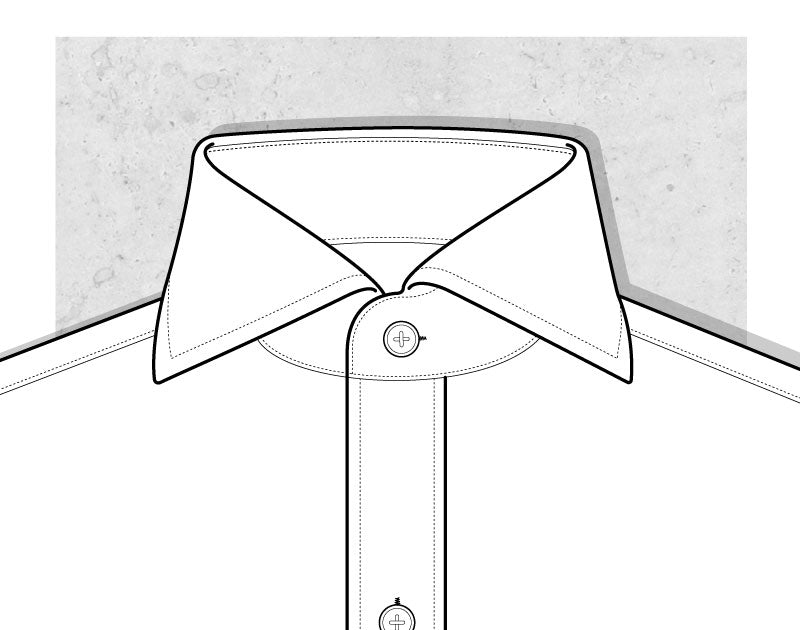 Wide Spread Collar Illustration