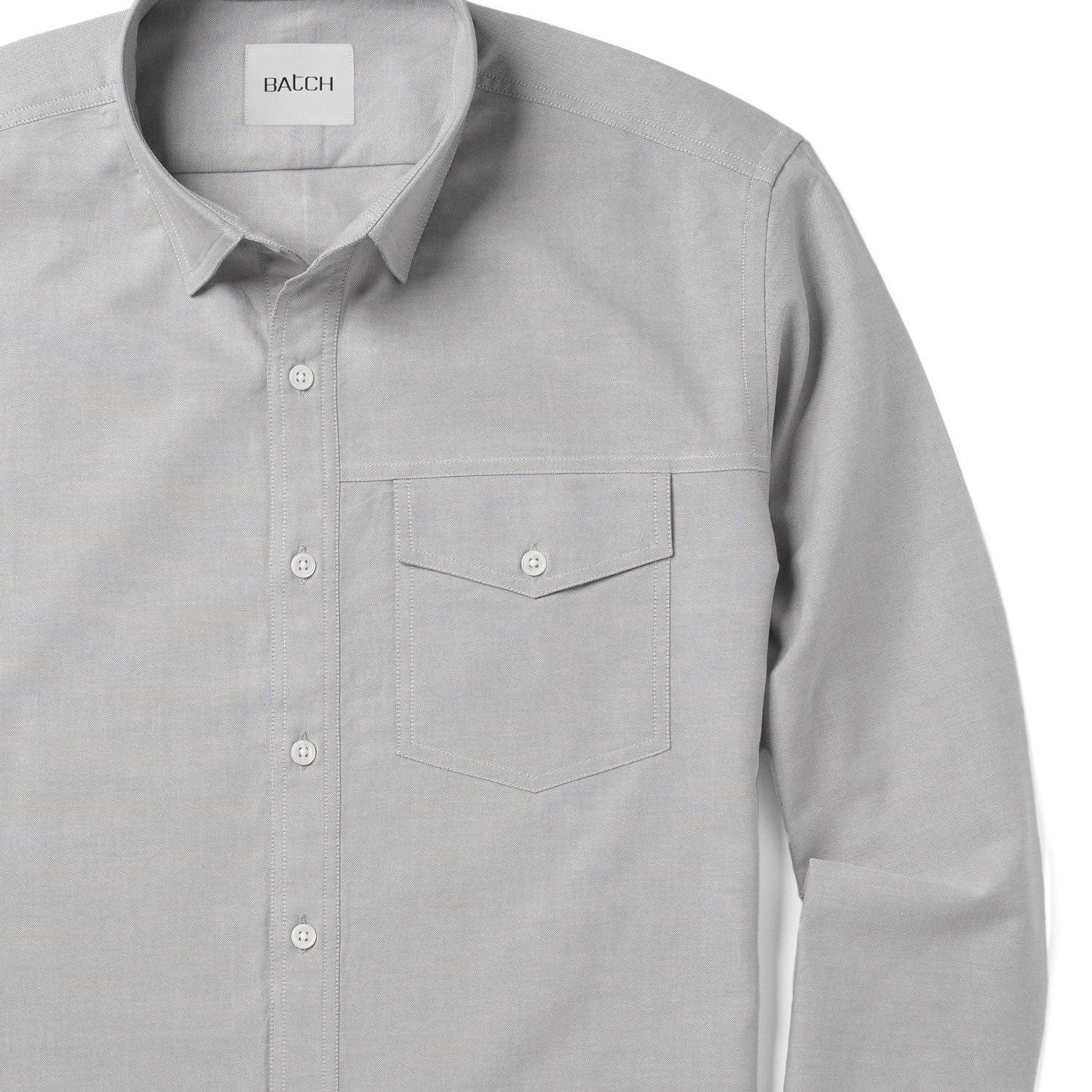 Author Casual Shirt   Aluminum Gray Cotton Oxford