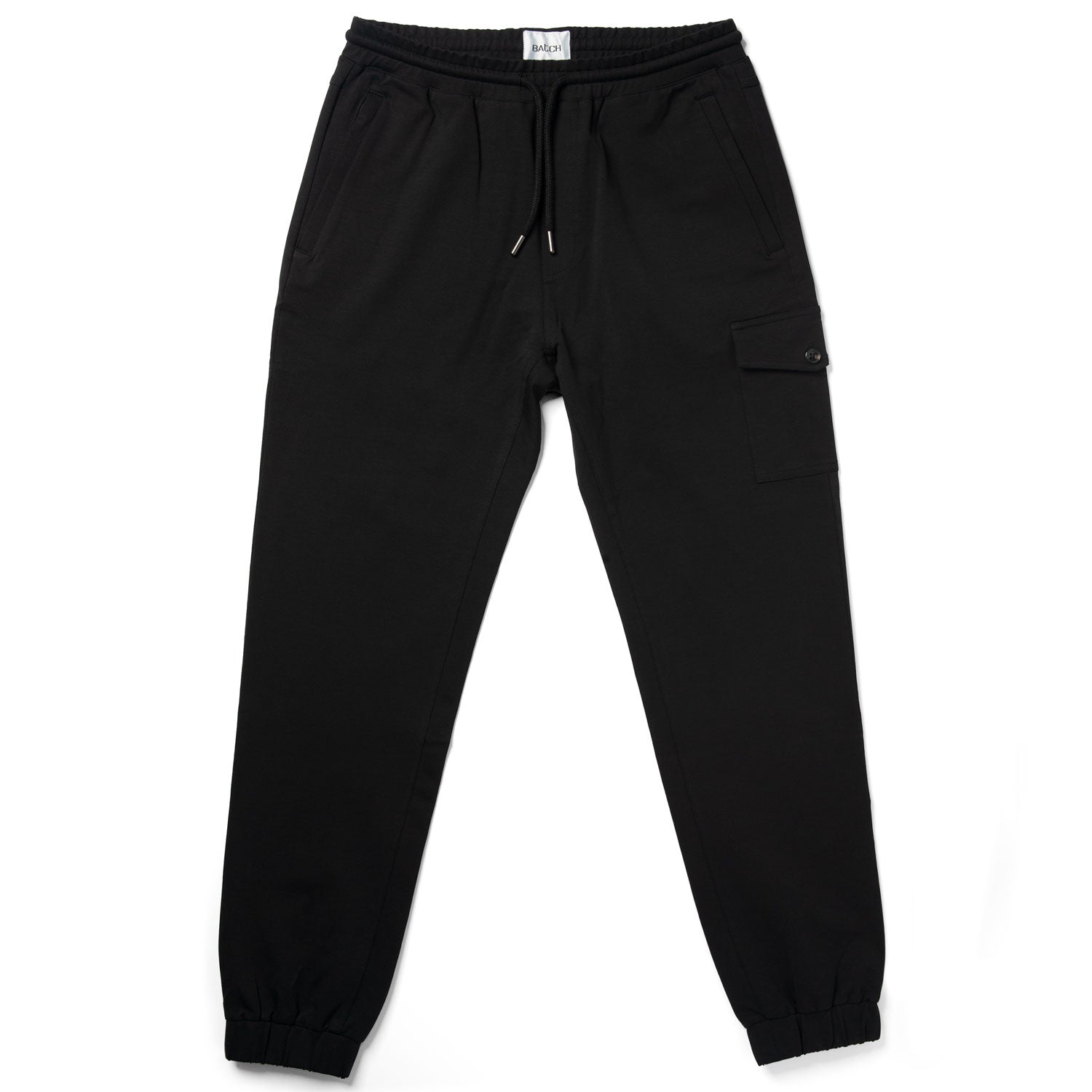 Men's Modern Distiller Joggers – Black Stretch Carbon Interlock | Batch