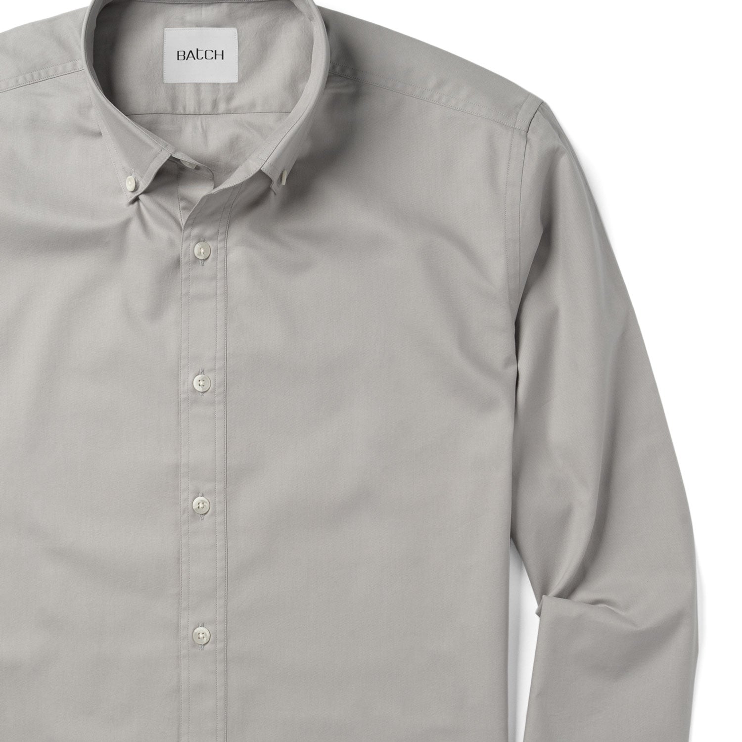 Essential Casual Shirt - Cement Gray Cotton Twill