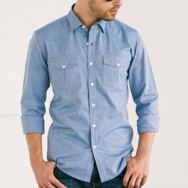 Men's Utility Shirt - Maker In Classic Blue Oxford | Batch