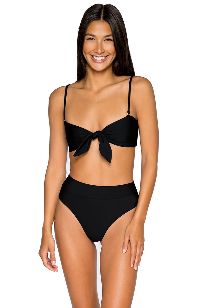 Black Out Balboa, High Waisted Bikini Bottom