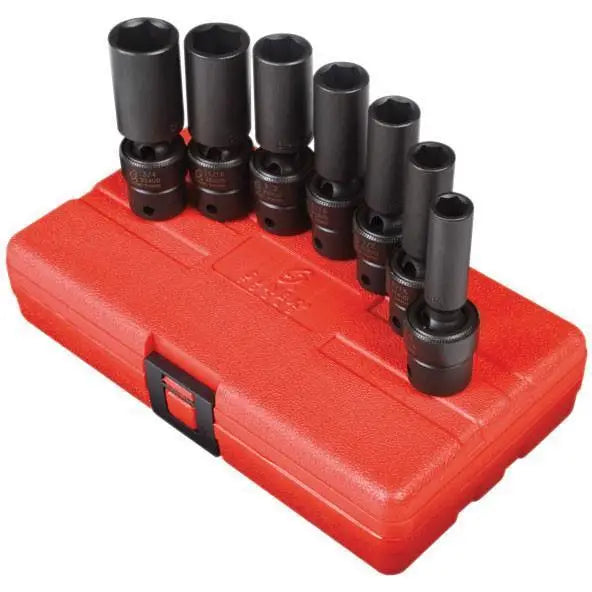 Sunex 3/8 in Dr. 7 Pc. SAE Universal Deep Impact Socket Set