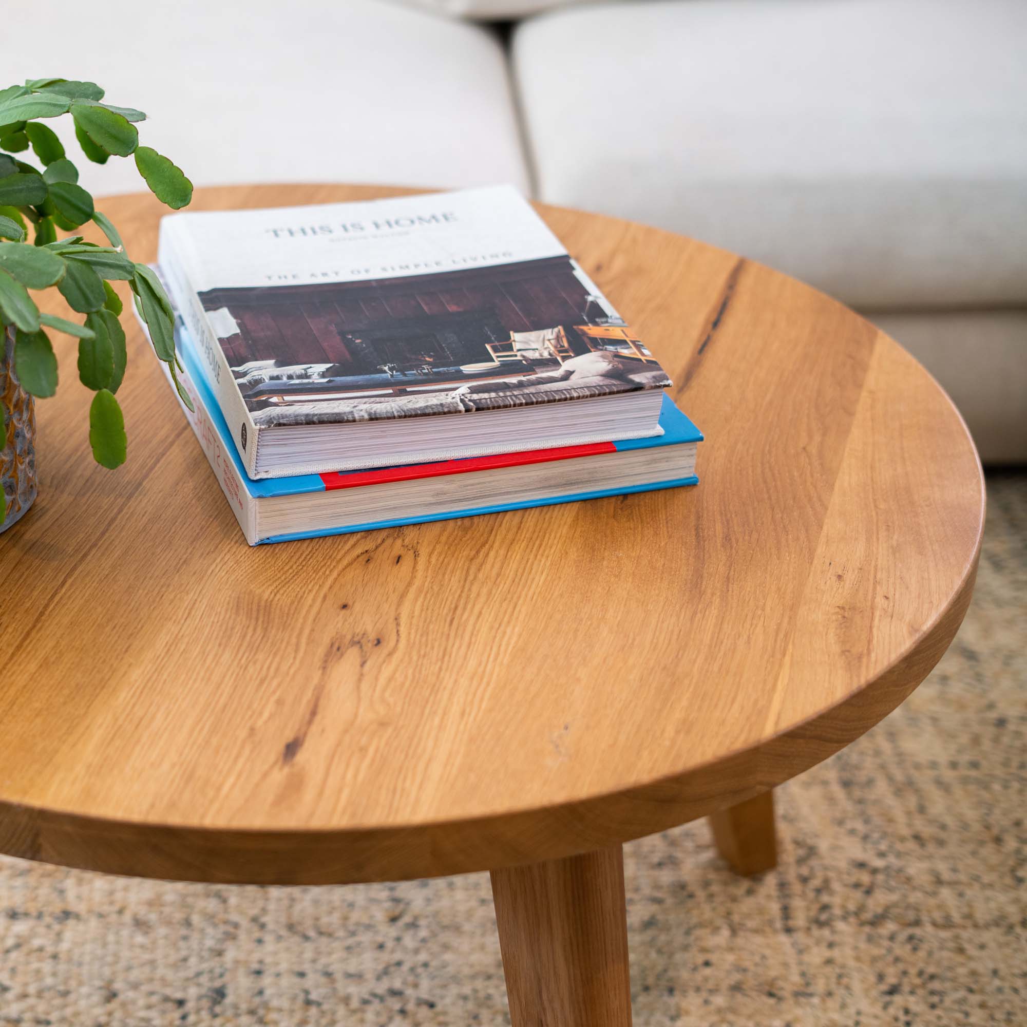 20cm Tapered Oak Table Legs - 20cm / Oak