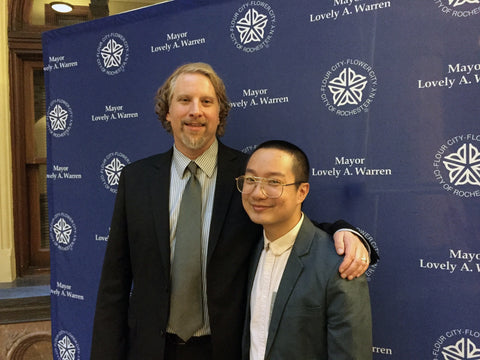 BOA Publisher Peter Conners with Chen Chen