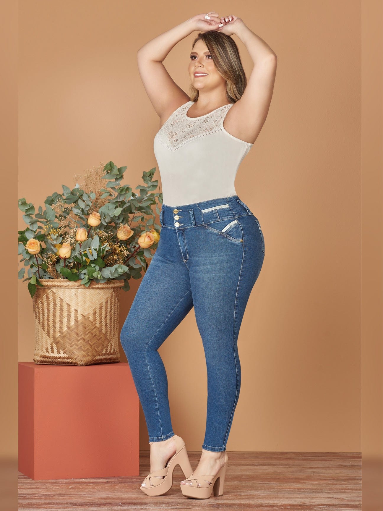 Jeans Dama Pantalones Mujer Colombiano Pompa Maxi Pompi
