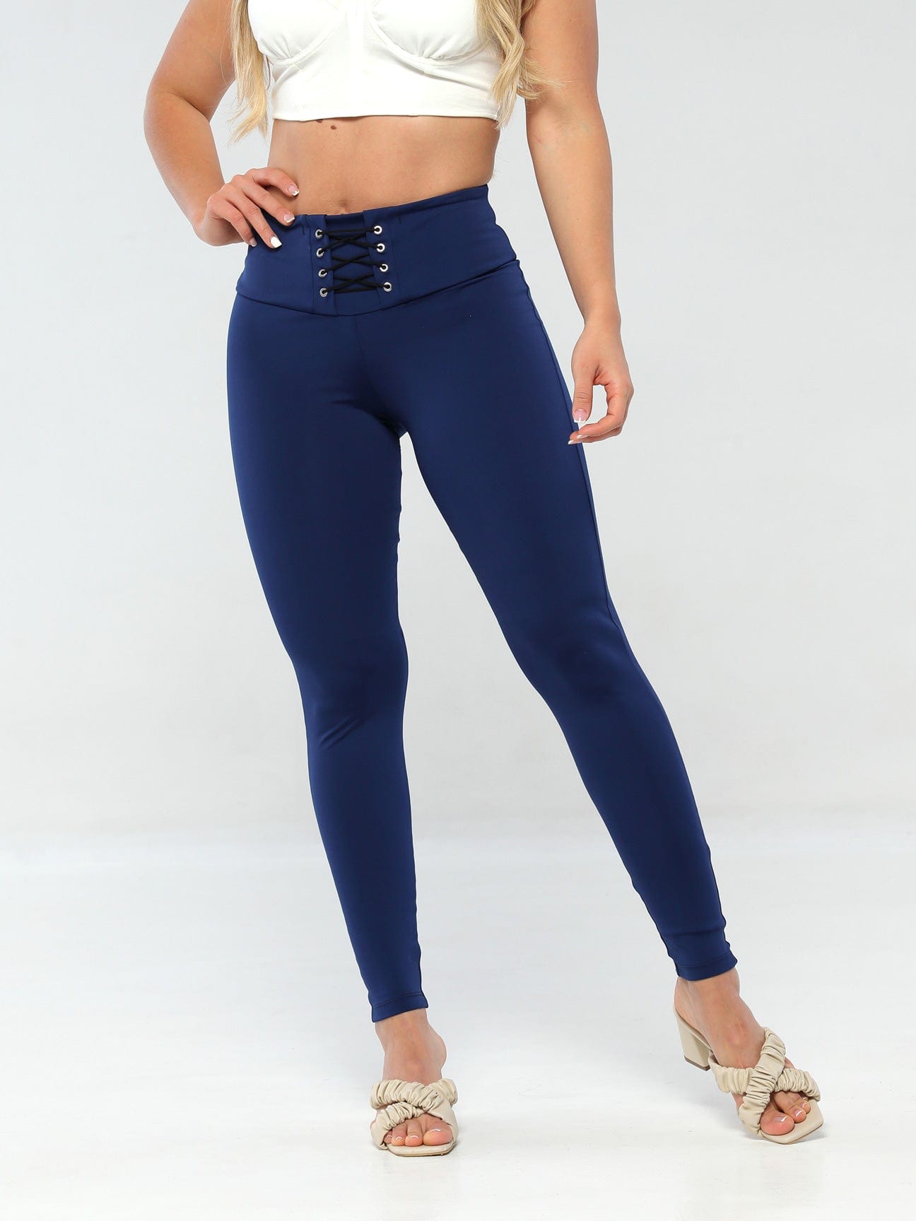 Four Button High Waisted Jeggings