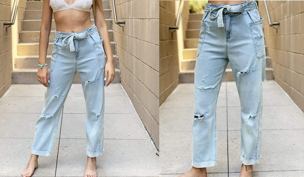 denim jeans distressed
