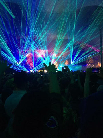 lasers at a festival