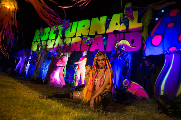 Nocturnal Wonderland Sign at Nighttime