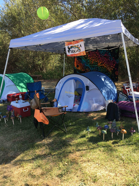 campsite setup at nocturnal wonderland 