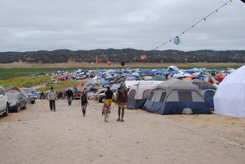  camp ground set up at lightning in a bottle festival 