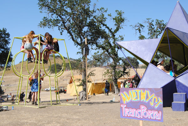 ravers enjoying playground at lightning in a bottle festival