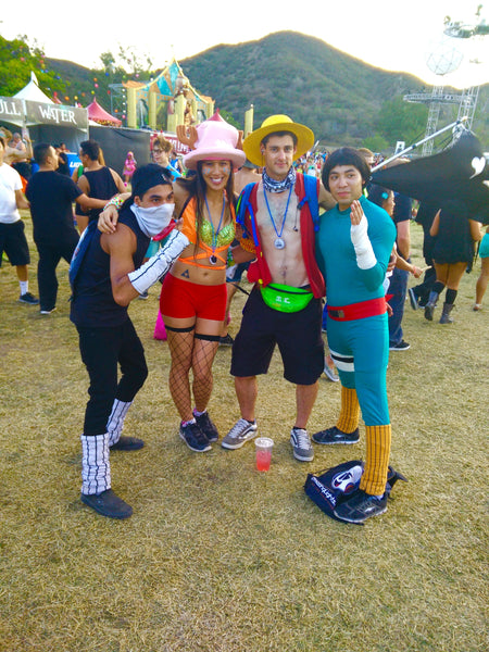 ravers in full cosplay outfits at nocturnal wonderland
