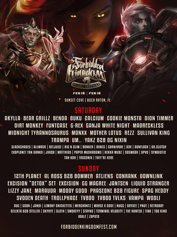 Forbidden Kingdom Day by Day Lineup