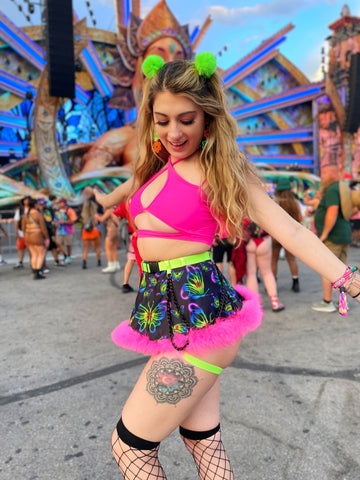 Princess Chain Crop Top, Rave Bra, Edc Outfit Burning Man Outfit -   Israel