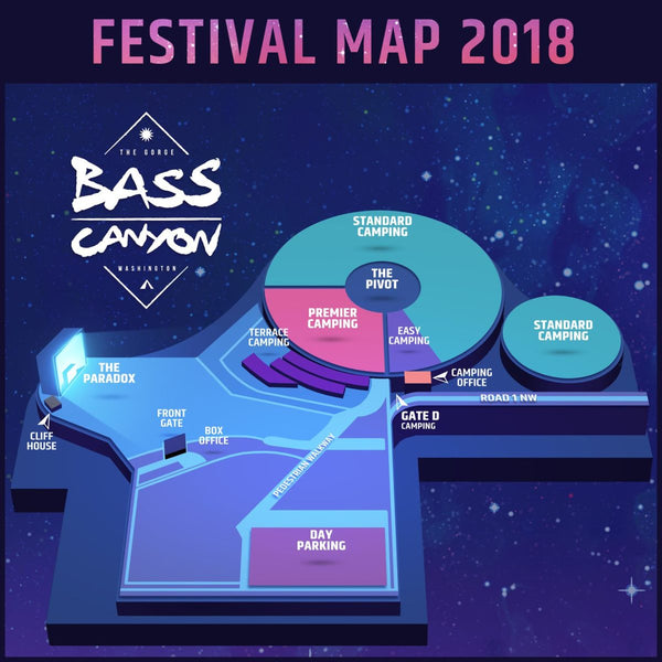 Bass Canyon Camping Map