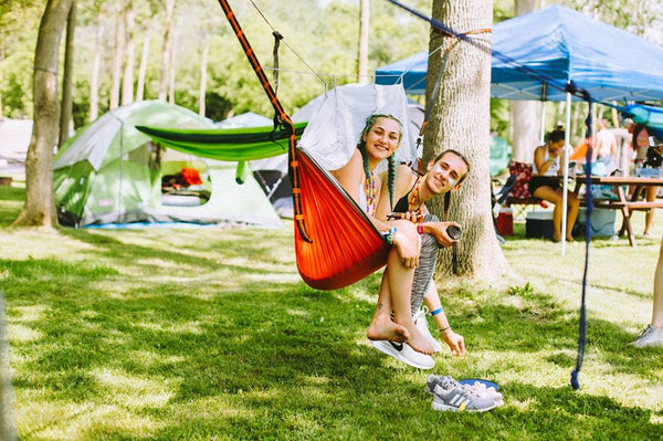 Camping at Ever After Festival With Hammocks