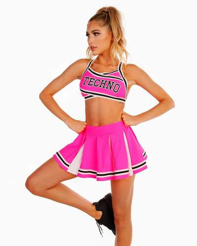 Pink Rave Cheerleader Outfit