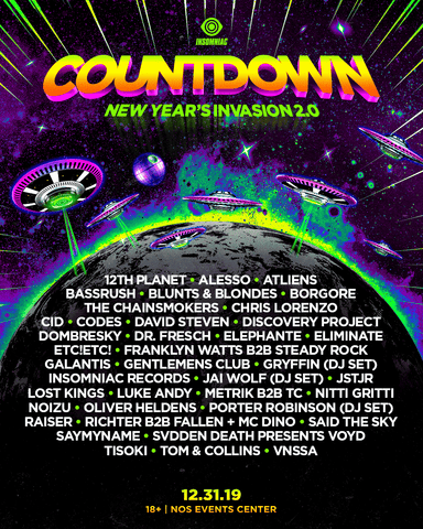 Countdown Lineup 2019