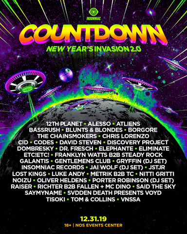 Countdown NYE LIneup