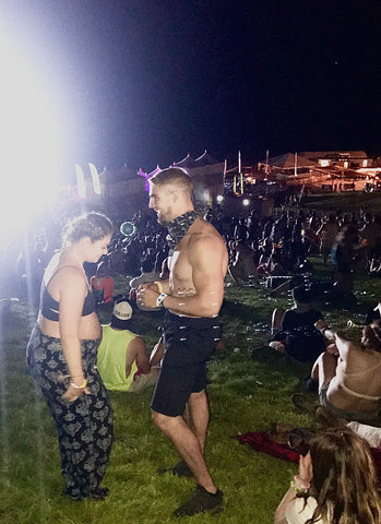 Couple Getting Engaged at Paradiso Festival At NIght