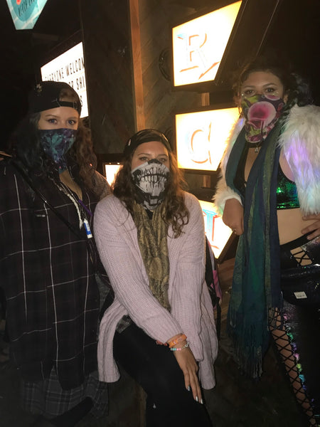 All over print seamless masks at Electric Forest