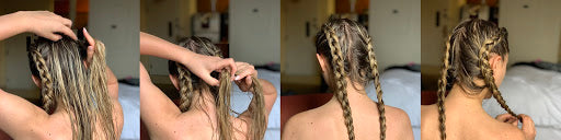 Finishing French Braids on Pigtails