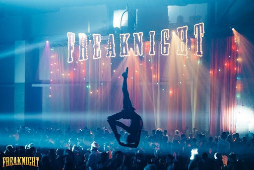 Acrobatic Performer at Freaknight Music Festival in Seattle Washington