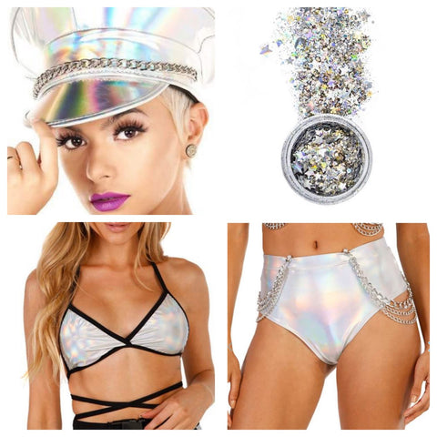 Holographic Rave Outfit