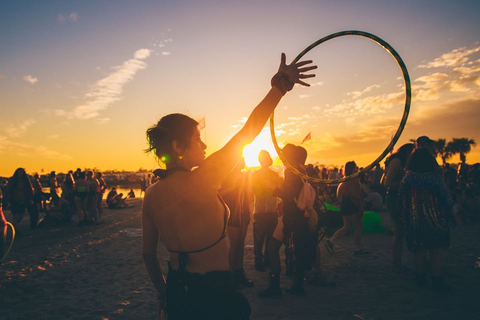 Hulu Hooping at Sunset at Okeechobee