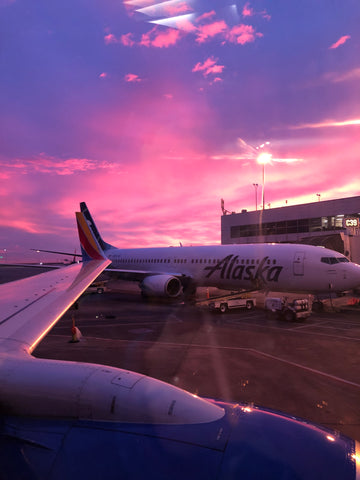sunrise airplane photo
