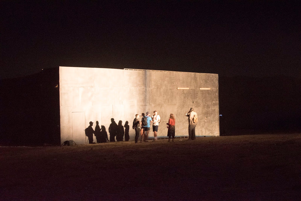 Trippy maze building at Lightning in a Bottle Music Festival