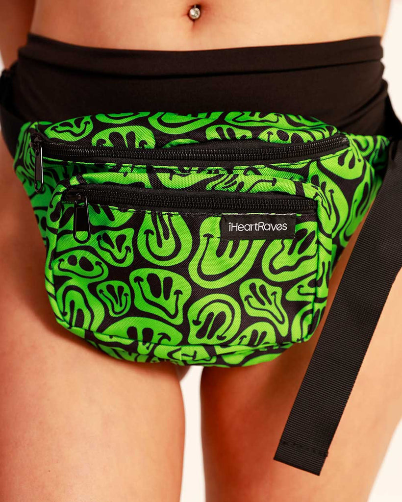 Last Laugh Fanny Pack-Black/Neon Green-Front