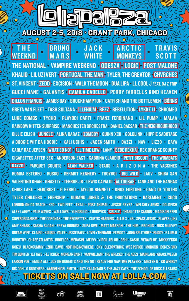 Lollapalooza 2018 Lineup