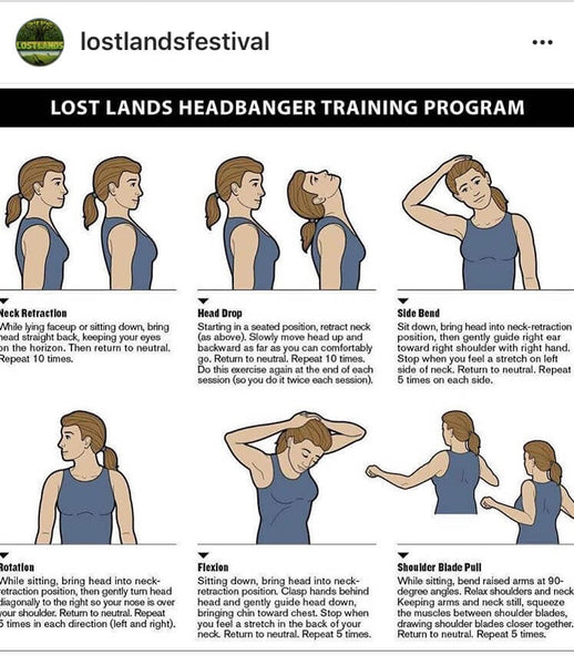 Lost Lands Festival headbanging guide diagram