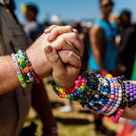 Kandi bracelets at the Gorge 