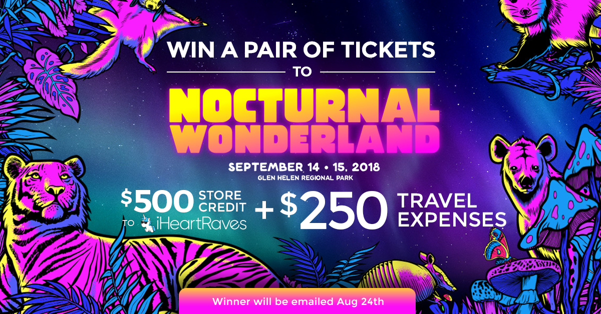 online contests, sweepstakes and giveaways - Nocturnal Wonderland 2019 Ticket Giveaway