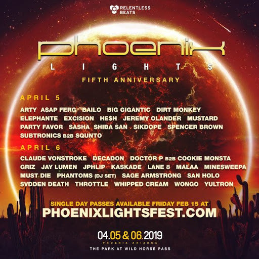 Phoenix Lights Lineup 2019