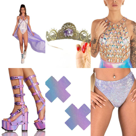 Purple Pastel Rave Outfit