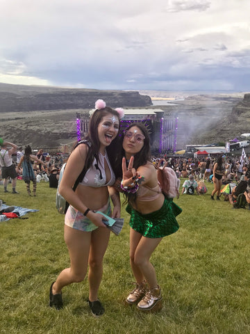 Ravers on the Hill at the Gorge in 2018