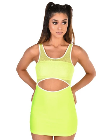 neon mini dress