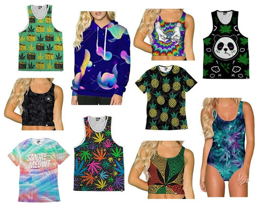 420 stoner weed marijuana ganja rave crop top tank tops