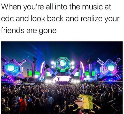 When Your Friends Leave You Alone at Rave Meme