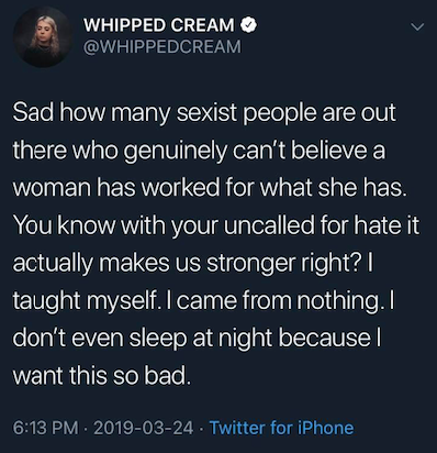 Whipped Cream Twitter - Sexism